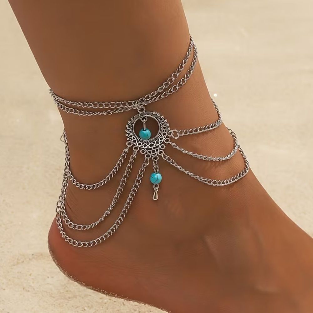Boho chain anklet #2329